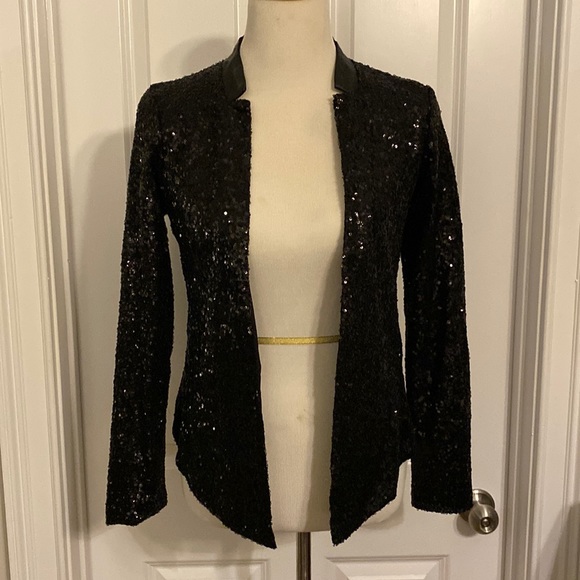 Ella Moss Black Sequin Jacket - size Extra Small ( XS ) - Picture 1 of 8